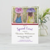 RED PARK BENCH ARTIJ INVITE KAART (Staand voorkant)