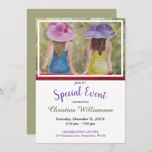 RED PARK BENCH ARTIJ INVITE KAART