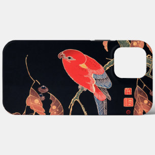 Red Parrot aan de tak van een boom van Ito Jakuchu iPhone 13 Pro Max Hoesje