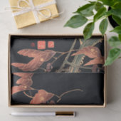 Red Parrot aan de tak van een boom van Ito Jakuchu Tissuepapier (Geschenk)