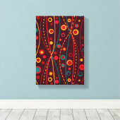 Red Particles Wrapped Canvas Afdruk (Insitu (Houten vloer))