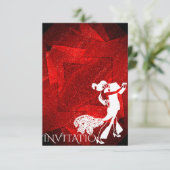 Red Passion Dance Party Charleston Kaart (Staand voorkant)