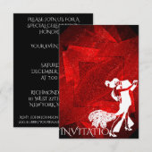 Red Passion Dance Party Charleston Kaart (Voorkant / Achterkant)