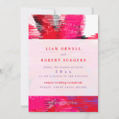 RED Passion Invitations Linear Kaart (Achterkant)