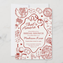 Red Pasta Thats Amore Italian Bridal Shower Kaart