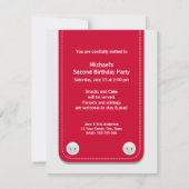 Red Patch Kids Chaussures Anniversaire invitation (Dos)