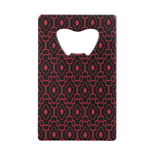 Red Pattern-creditcard Fles Open Kredietkaart Flessenopener