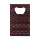 Red Pattern-creditcard Fles Open Kredietkaart Flessenopener (Achterkant)