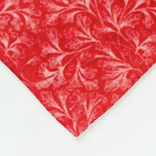 Red Pattern Fleece Blanket Deken (Hoek)