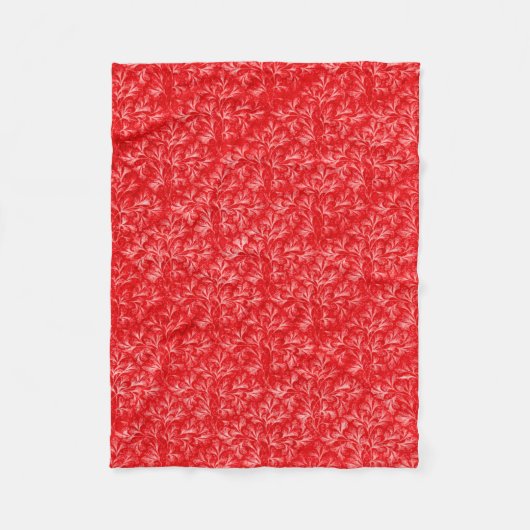 Red  Pattern Fleece Blanket Deken (Voorkant)