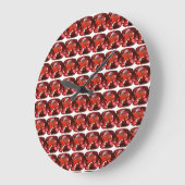 Red Pattern Grote Klok (Hoek)