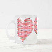 Red Pattern Love Hearts Mok (Links)