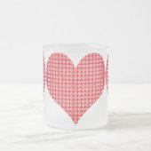 Red Pattern Love Hearts Mok (Center)