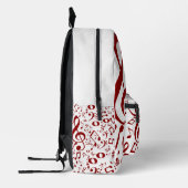 Red  Pattern Sound Notes Bedrukte Rugzak (Links)