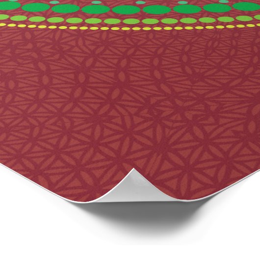 Red Patterned Mandala Poster (Hoek)