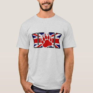 RED PAW OP HET VK VLAG U.K.-BEER T-SHIRT