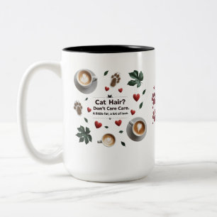 Red Paw Print Koffiebeker Tweekleurige Koffiemok