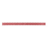 Red Paw Prints Kerstmis Lint (Voorkant)