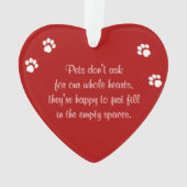 Red Paw Prints Pet Foto Ornament (achterkant)