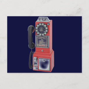 RED PAY PHONE BRIEFKAART