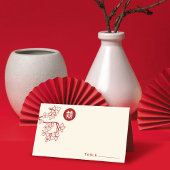 Red Peach/Plum Blossom Double Happiness Wedding