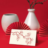 Red Peach/Plum Blossom Double Happiness Wedding