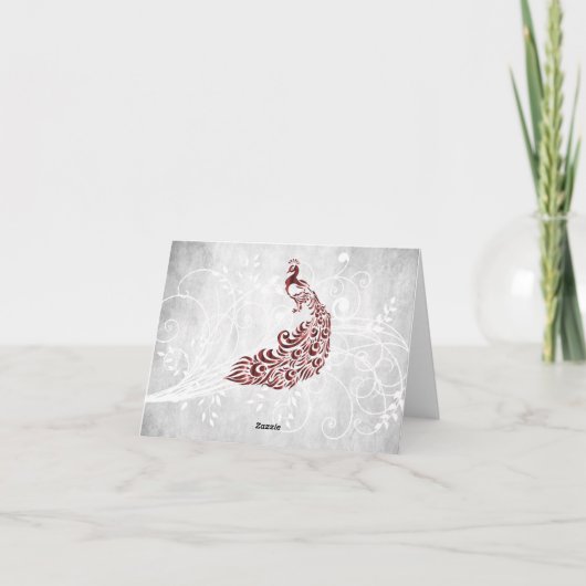 Red Peacock - Hartelijk dank Kaart (Achterkant)