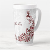 Red Peacock persoonlijke latte Mok (Rechterhoek)