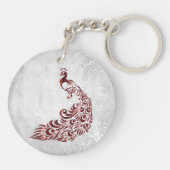Red Peacock persoonlijke Sleutelhanger (Achterkant)