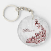 Red Peacock persoonlijke Sleutelhanger (Voorkant)