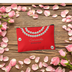 Red Pearl Ketting Etui