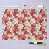 Red Pearl Peach Floral Tissuepapier (Craft)