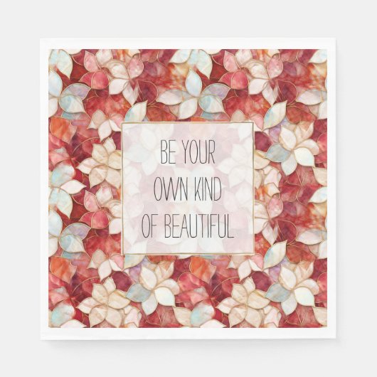 Red Pearl Peach Flowers Servet (Voorkant)