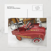 Red Pedal Car Briefkaart (Voorkant / Achterkant)