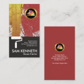 Red Peeling Wall Gold-afwerkingsschilder Visitekaartje (Voorkant / Achterkant)