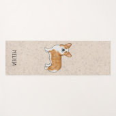 Red Pembroke Welsh Corgi Schattige Dog met aangepa Yogamat (Voorkant (horizontaal))