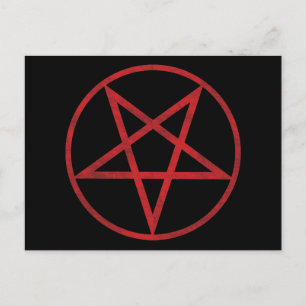 Red Pentagram Briefkaart