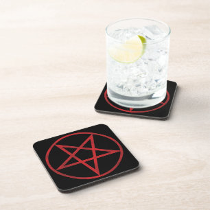 Red Pentagram Drankjes Onderzetter