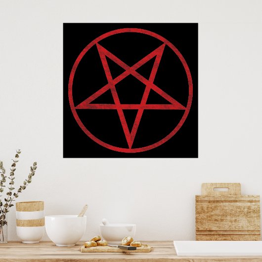 Red Pentagram Poster (Keuken)