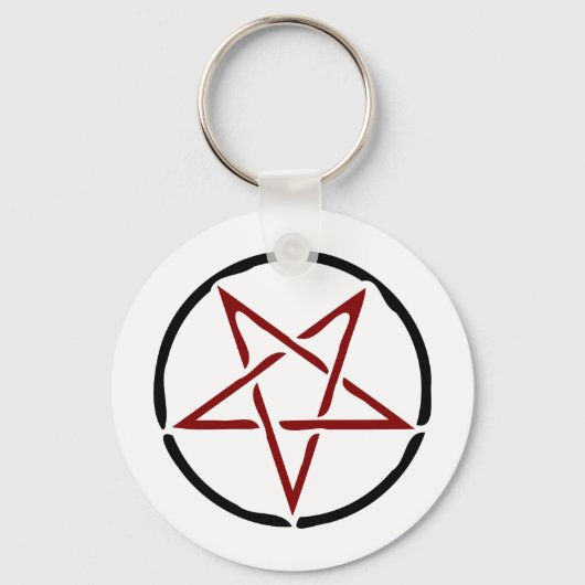 Red Pentagram Sleutelhanger (Voorkant)