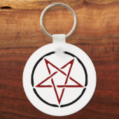 Red Pentagram Sleutelhanger (Voorkant)
