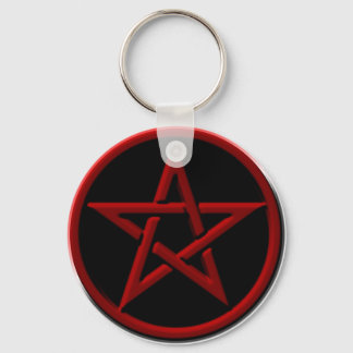 Red Pentagram Sleutelhanger