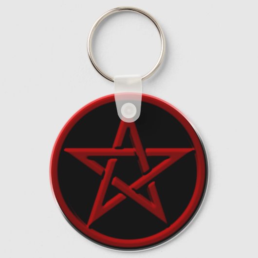 Red Pentagram Sleutelhanger (Voorkant)
