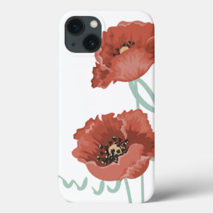 Red Peonies i-pad mini-draagtas iPhone 13 Hoesje