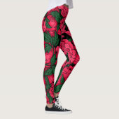 Red Peonies Leggings (Rechts)