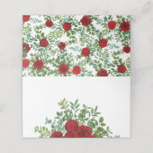 Red Peony en Roos Floral Wedding (Buitenkant ongevouwen)