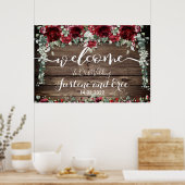 Red Peony Epiphany Mariage 24 x 36 Affiche de bien (Cuisine)