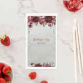 Red Peony Epiphany Vines Wedding Servet (Insitu)