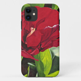 Red Peony Floral iPhone 11 Hoesje