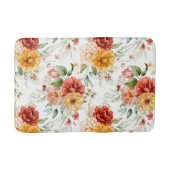 Red Peony Flower Bouquet Pattern Badmat (Voorkant)